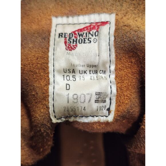 Red Wing Heritage 6" MOC Toe Boots Mens 1907 Copper Rough & Tough Sz 10.5 D - Picture 9 of 9